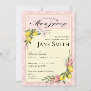 Lemon Themed Bridal Shower Invitation
