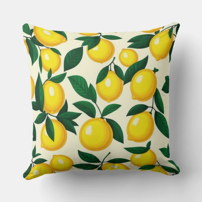 Lemon Throw Pillow (Back)