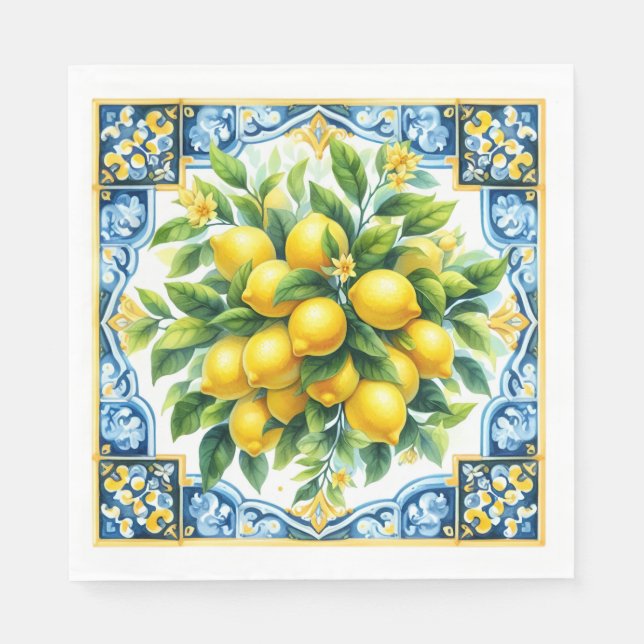 Lemon Tile Napkins (Front)