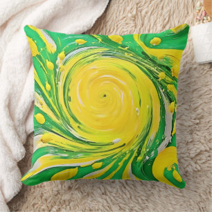 Lemon Tornado Design Cushion