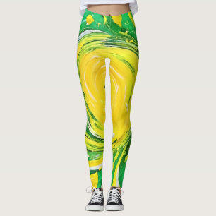 Lemon Tornado Design Leggings