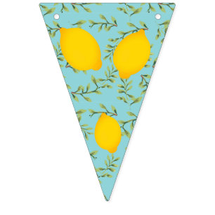 Lemon Tree and Chevron Bunting Flag