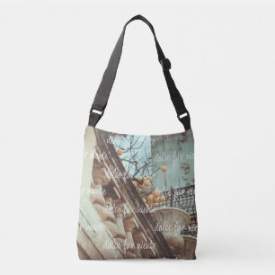 Lemon Tree and Old buildings Crossbody Bag