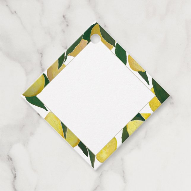 Lemon Tree Border Favor Tag (Front)