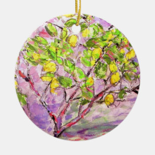 lemon tree ceramic ornament