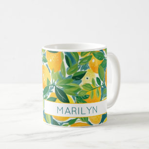 Lemon Tree Citrus Oranges Limes NAME Colourful Coffee Mug