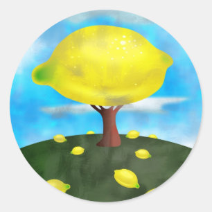 Lemon Tree Classic Round Sticker