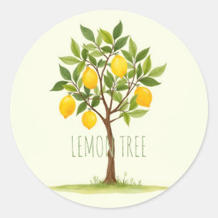 Lemon tree classic round sticker