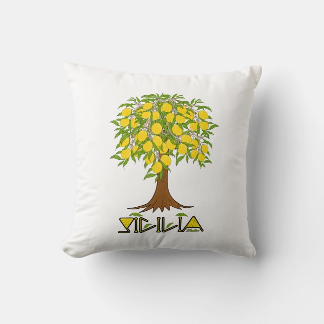 Lemon tree cushion (Front)