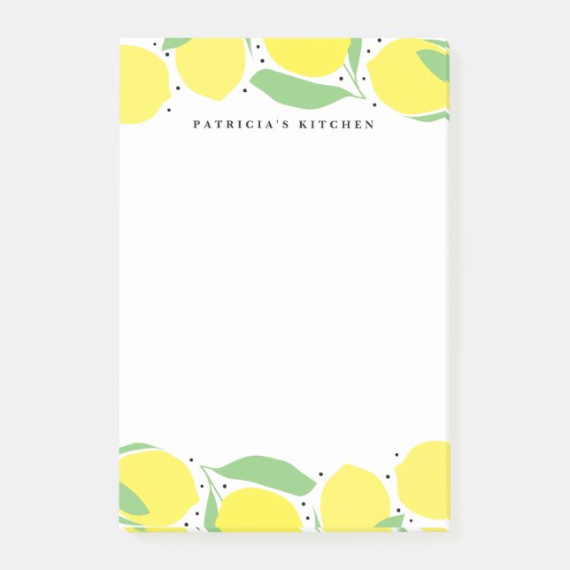Lemon Tree Personalised Post It Notes (Front)
