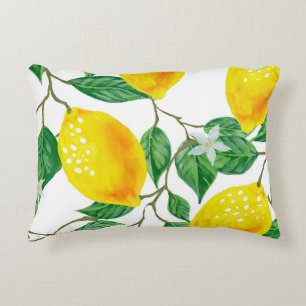 LEMON TREE PILLOW, Yellow & Green Accent Pillow