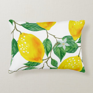 LEMON TREE PILLOW, Yellow & Green Accent Pillow