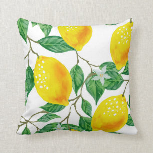 LEMON TREE PILLOW, Yellow & Green Cushion