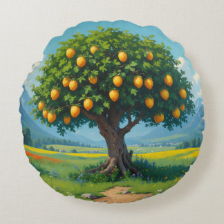 Lemon Tree Round Cushion