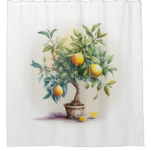 lemon Tree Shower Curtain Tree Lovers Art