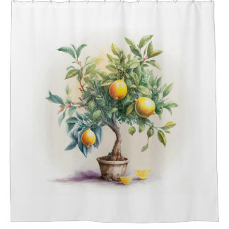 lemon Tree Shower Curtain | Tree Lovers Art