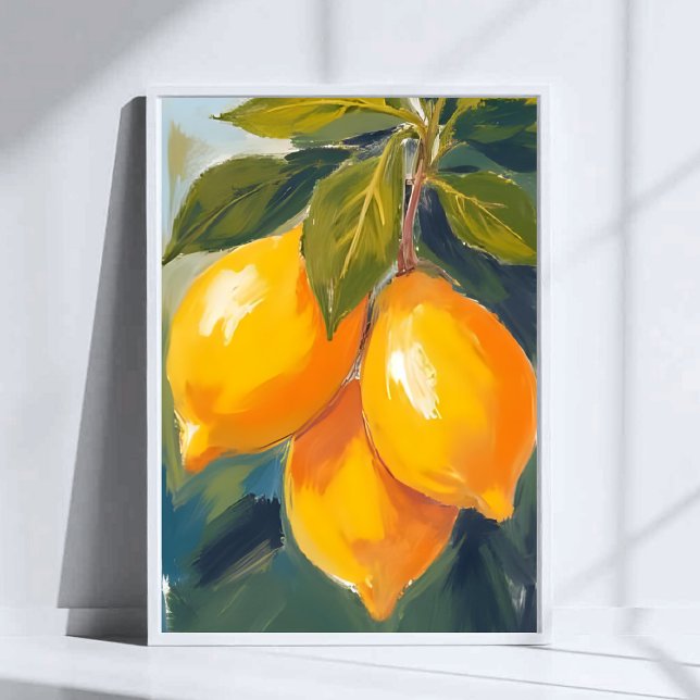 Lemon Tree Watercolor Fruit Painting Poster (Creator Uploaded)
