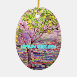 Lemon Tree Zen Ceramic Ornament