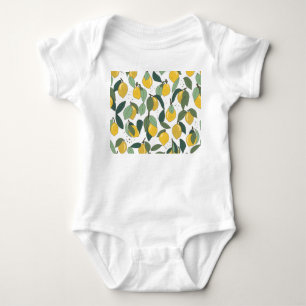Lemon Tropical: Bright Vintage Seamless Baby Bodysuit