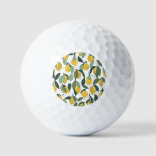 Lemon Tropical: Bright Vintage Seamless Golf Balls