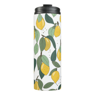 Lemon Tropical: Bright Vintage Seamless Thermal Tumbler