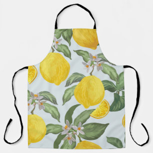 Lemon Tropical Fruit Vintage Pattern Apron