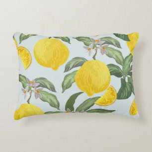 Lemon Tropical Fruit Vintage Pattern Decorative Cushion