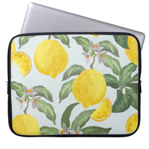 Lemon Tropical Fruit Vintage Pattern Laptop Sleeve