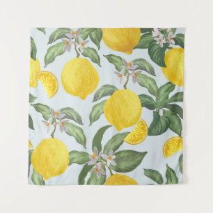 Lemon Tropical Fruit Vintage Pattern Tapestry