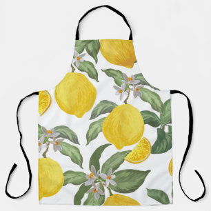 Lemon: tropical fruit vintage seamless apron