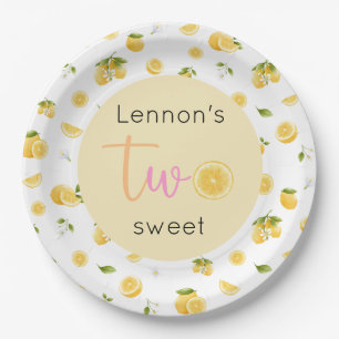Lemon Two Sweet Birthday Paper Plate