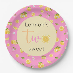 Lemon Two Sweet Birthday Paper Plate