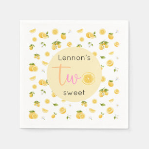 Lemon Two Sweet Birthday Party Napkin