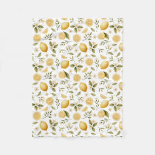 lemon-type watercolor fleece blanket