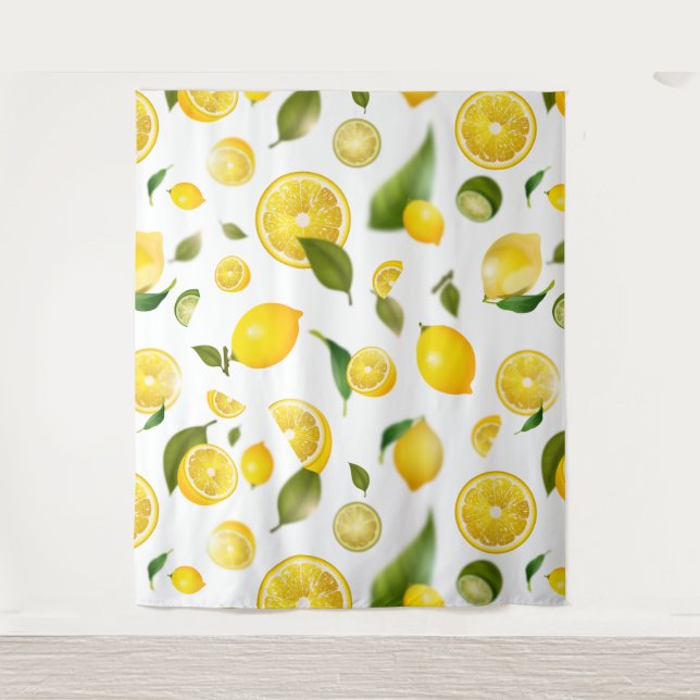 Lemon Variety 1 Throw Pillow Tapestry (Front)