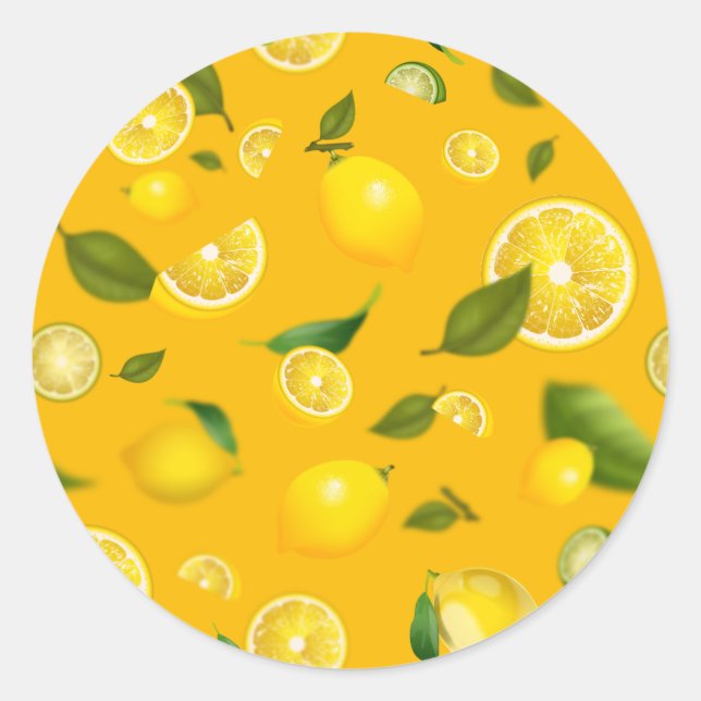 Lemon Variety 7 Classic Round Sticker (Front)