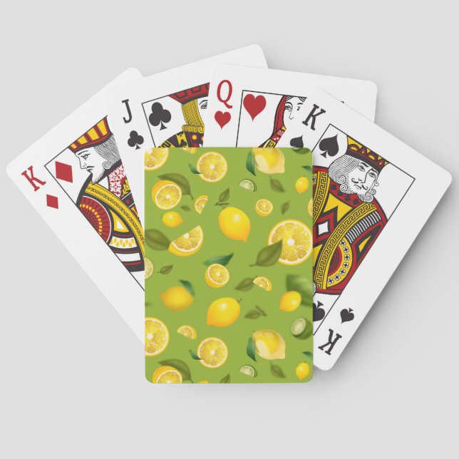 Lemon Variety 8 Playing Cards (Back)