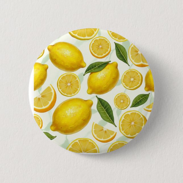  Lemon Veggie 6 Cm Round Badge (Front)