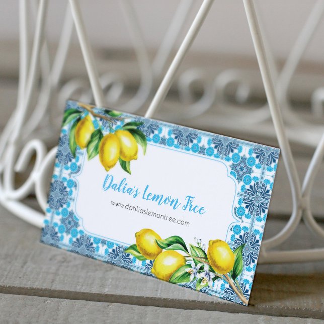 Lemon Watercolor Business Card (Creator Uploaded)