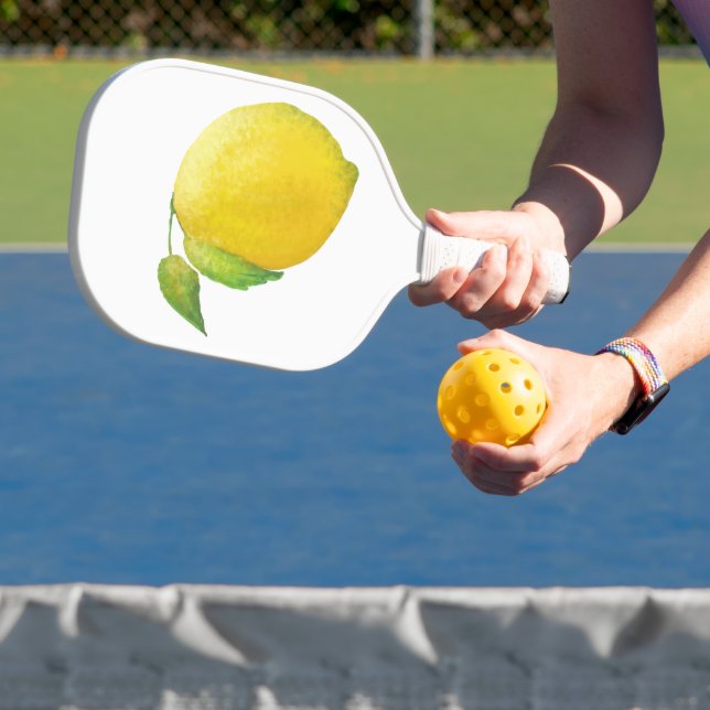 Lemon Watercolor Painting Art Design Pickleball Paddle (Insitu)