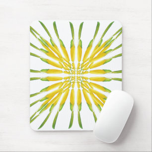 Lemon Watercolor Painting Pattern Mouse Pad