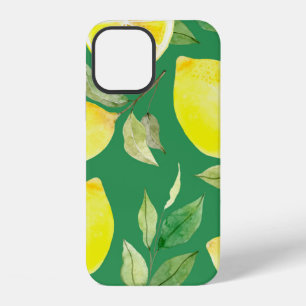 lemon,watercolor pattern,background,fruit,wallpape iPhone 12 case