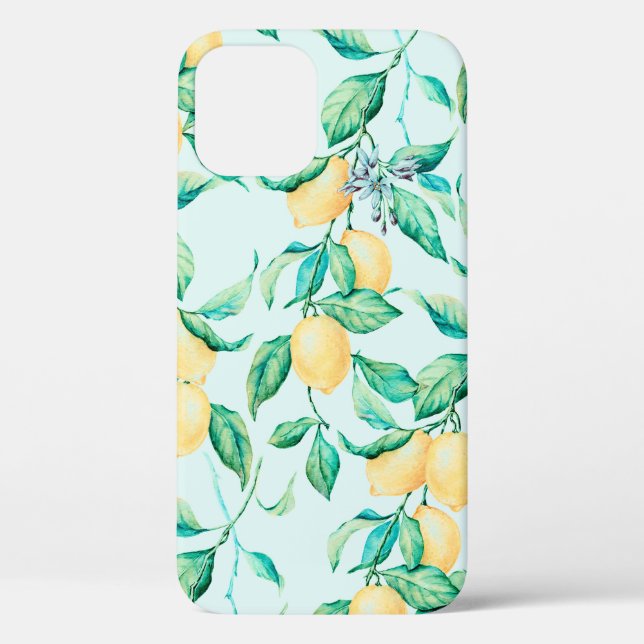 Lemon watercolor seamless pattern Case-Mate iPhone case (Back)