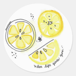 Lemon Watercolor Stickers