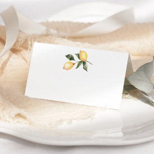 Lemon Watercolor wedding place cards