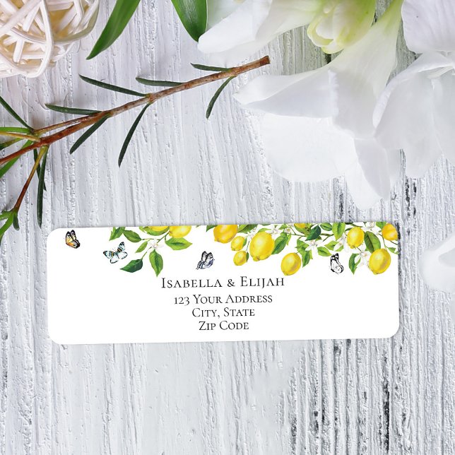 Lemon Wedding Address Return Address Label (Creator Uploaded)
