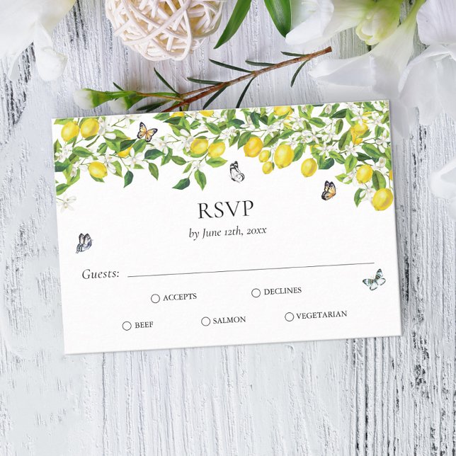 Lemon Wedding RSVP Card (Creator Uploaded)