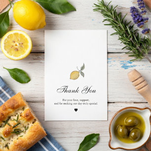 Lemon Wedding Thank You Card Amalfi Coast