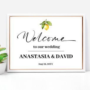 Lemon Wedding Welcome Poster