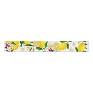 Lemon White Grosgrain Ribbon